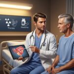 Prostate cancer treatment discussion between doctor and patient