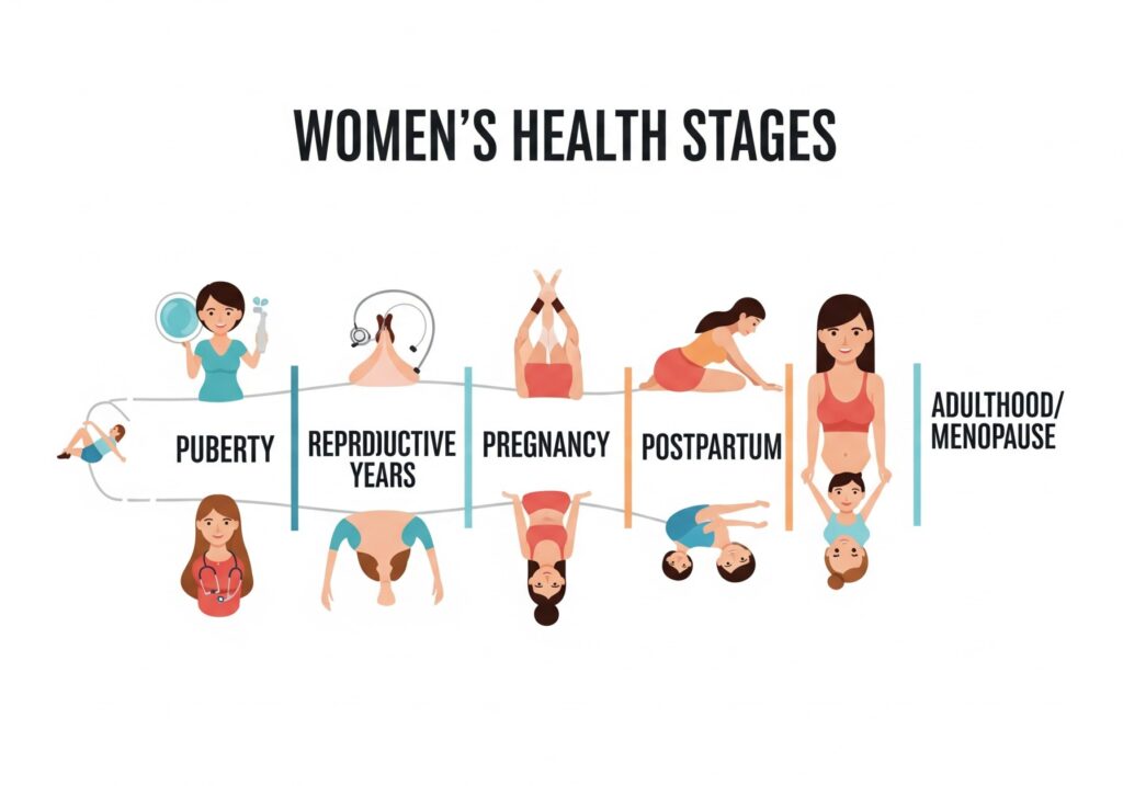 Infographic explaining early puberty and childbirth health risks