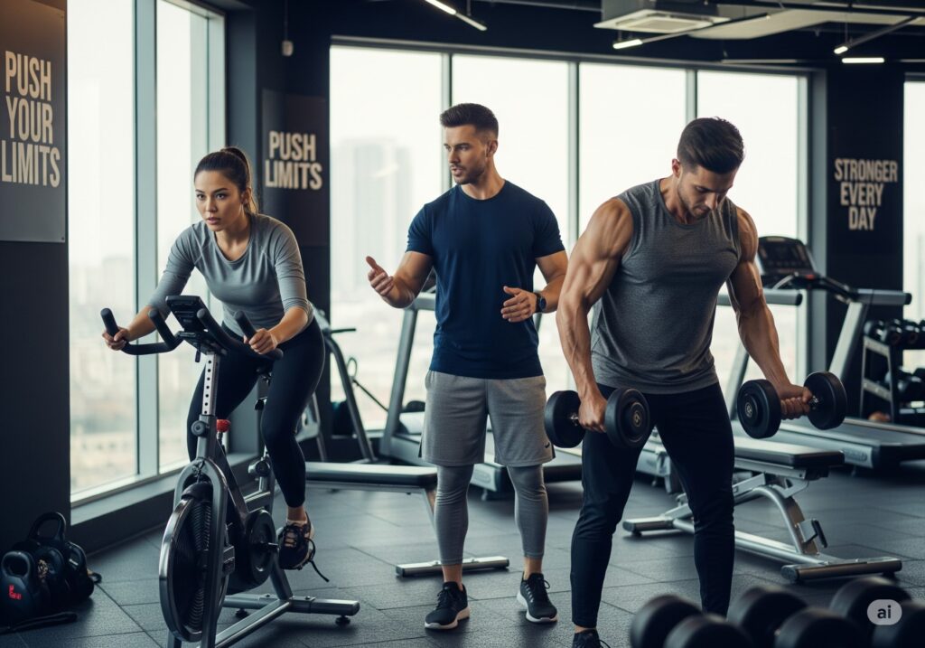 Fitness expert explaining cardio vs strength training for weight management