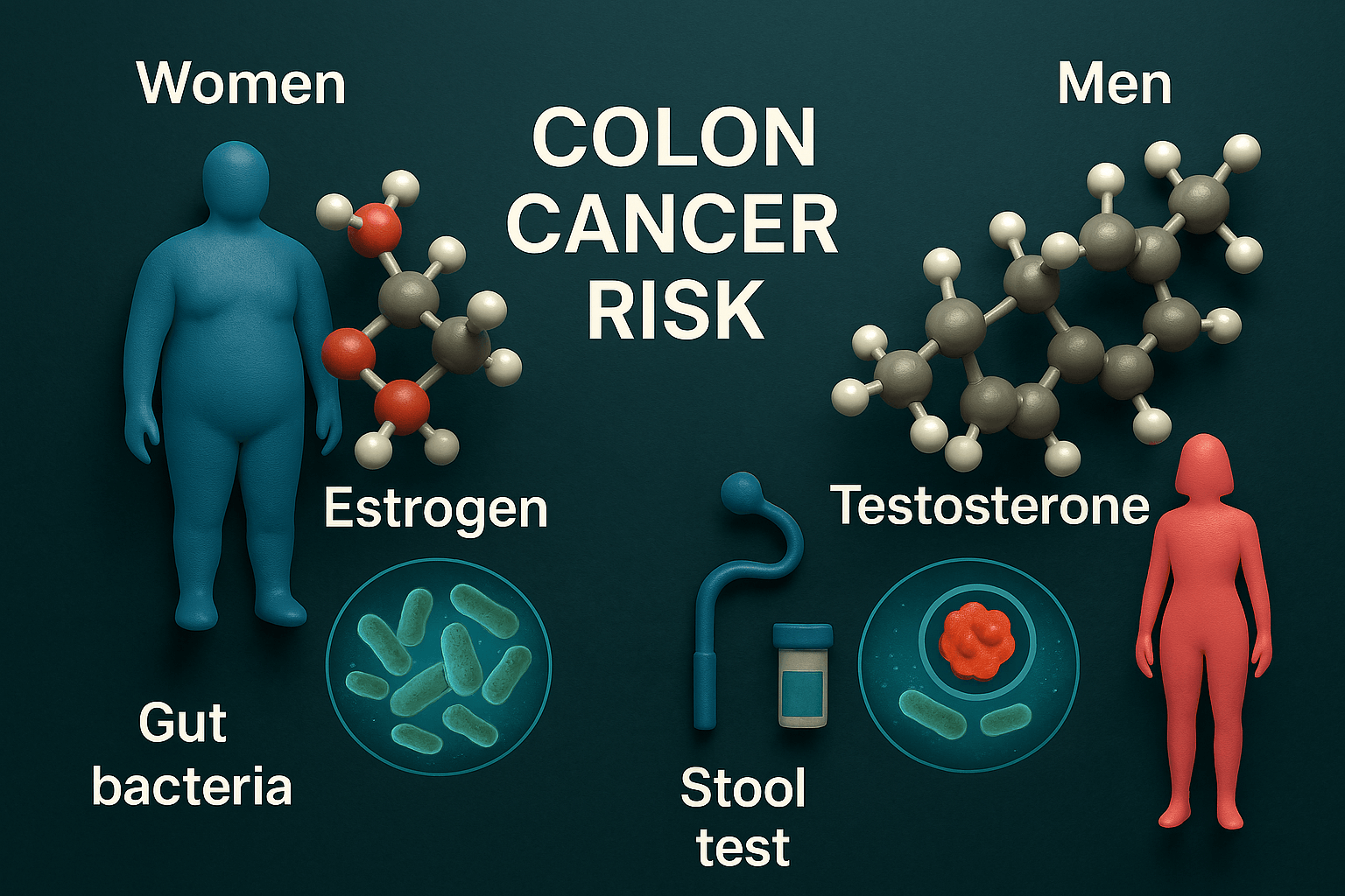 hormonal and microbiome effects on colon cancer risk