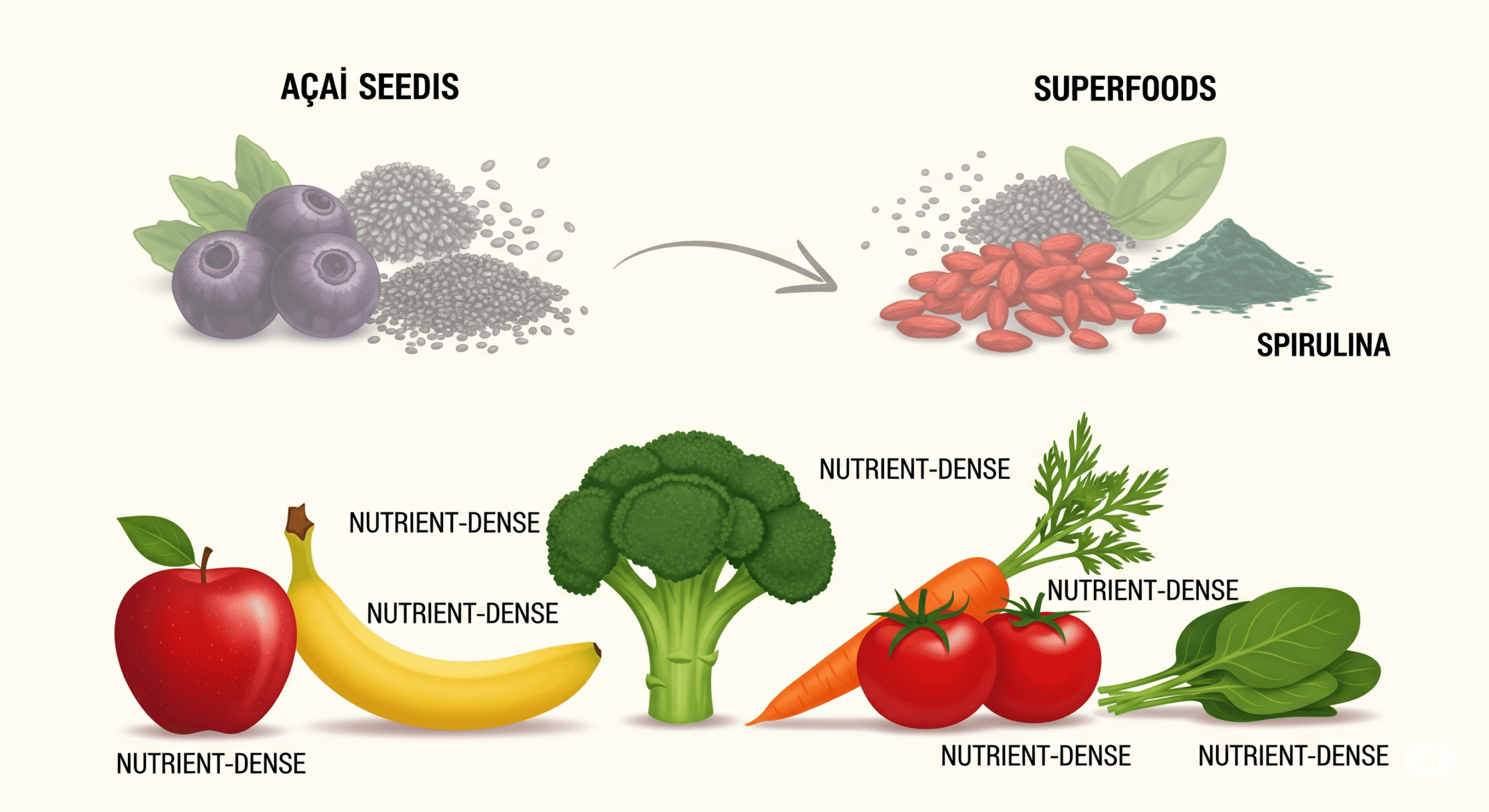nutrient rich foods vs overpriced items highlighting the superfood myth.