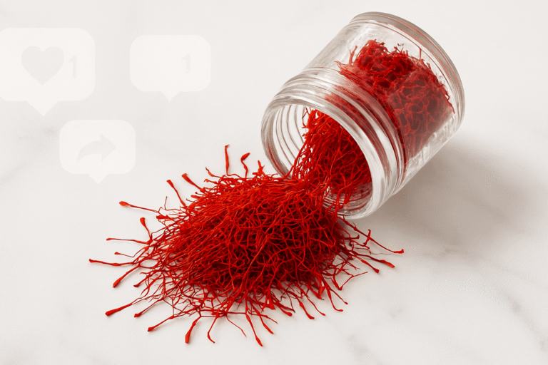 Saffron threads symbolizing saffron new antidepressant trend