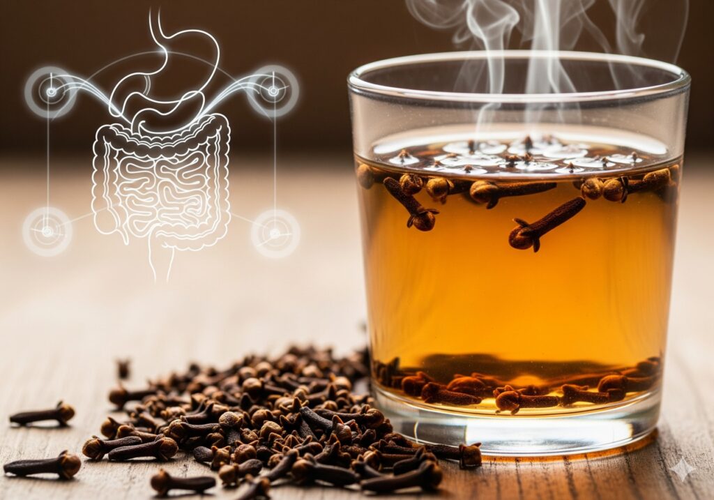 Clove water for digestion showing benefits of eating cloves at night