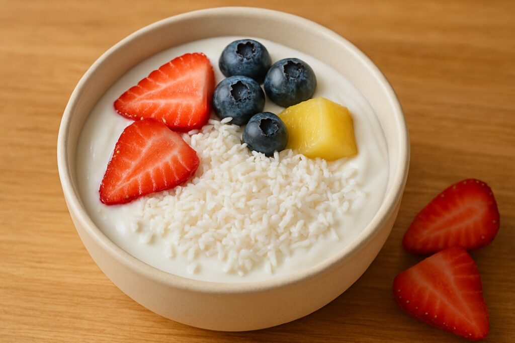 Gut health benefits of coconut with prebiotic fiber
