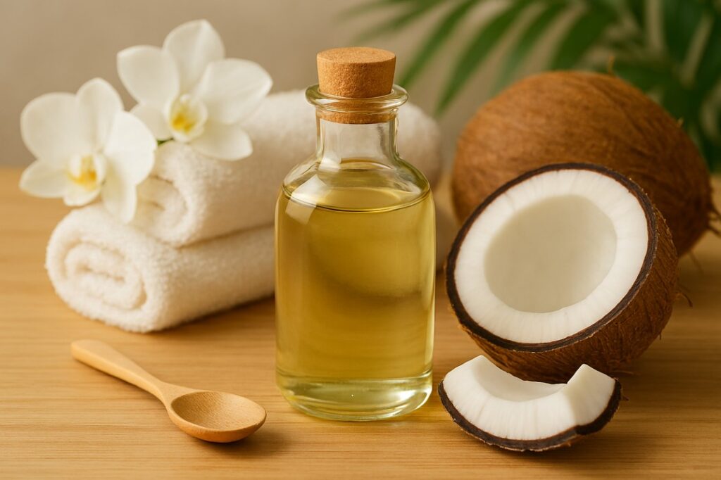 Skin and hair health benefits of coconut oil in natural care