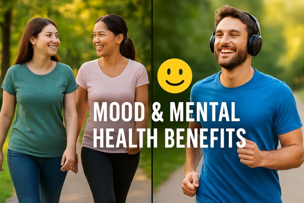 Walking vs Running for mental health and mood improvement