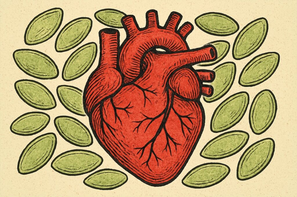 Pumpkin seeds benefits for heart health and blood pressure