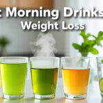 best morning drinks for weight loss displayed on a sunny kitchen counter