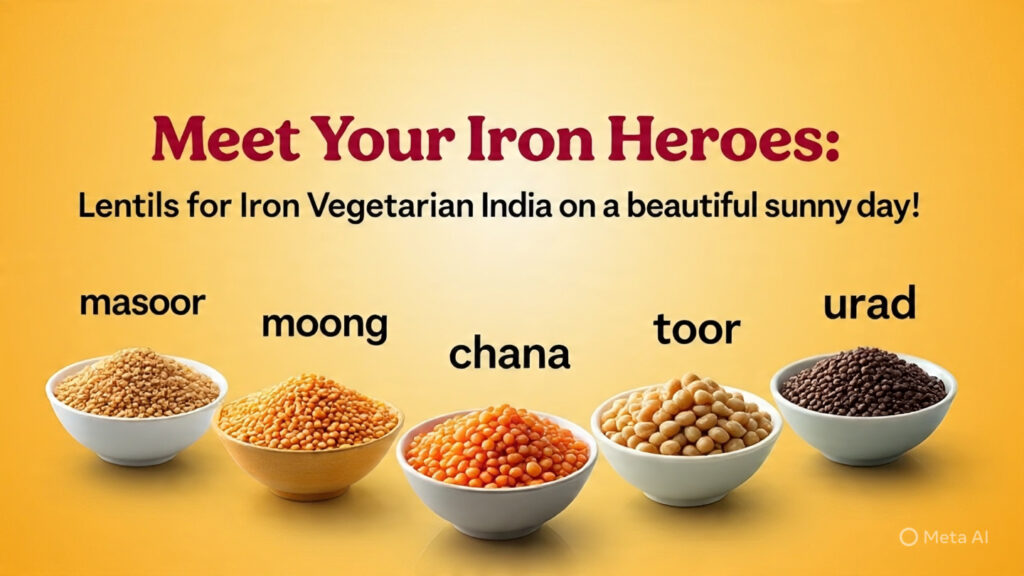 lentils for iron vegetarian india — types of iron-rich dals