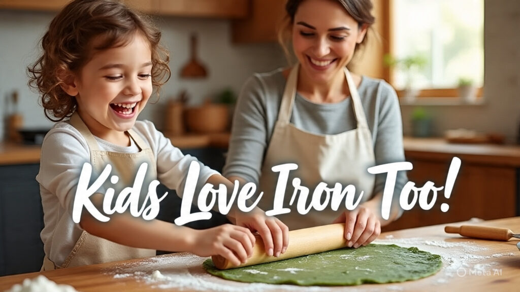 spinach iron content indian diet – making spinach paratha with kids for daily iron boost