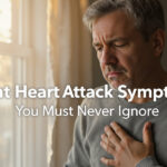 Concerned adult experiencing silent heart attack symptoms