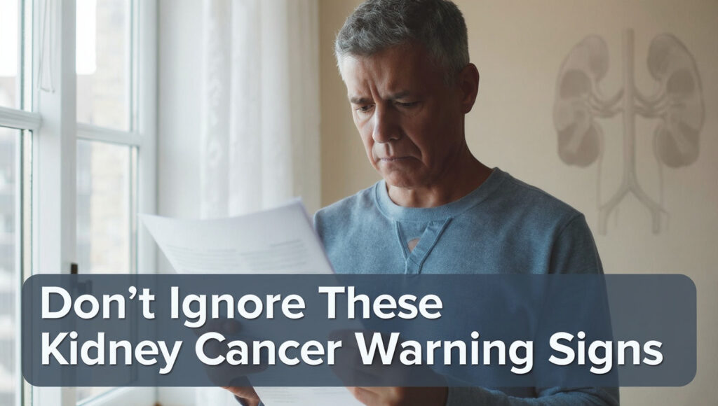 kidney cancer warning signs – concerned person reading medical report