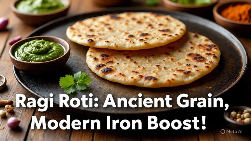  best iron-rich indian foods: healthy ragi roti on tawa for strong body