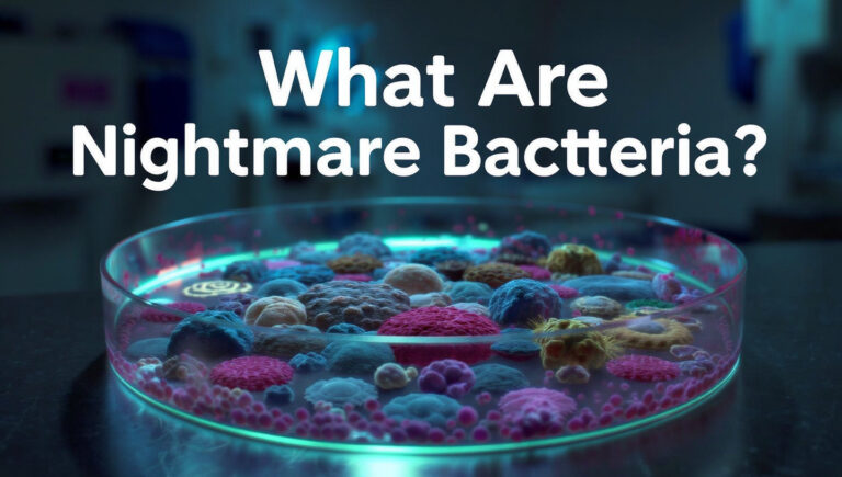 nightmare bacteria glowing in a petri dish