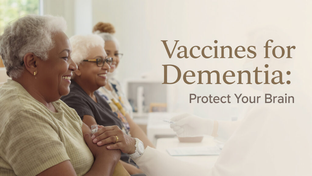 vaccines for dementia: seniors getting vaccinated to lower dementia risk