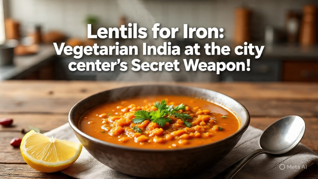 lentils for iron vegetarian india — healthy dal bowl with rice and lemon