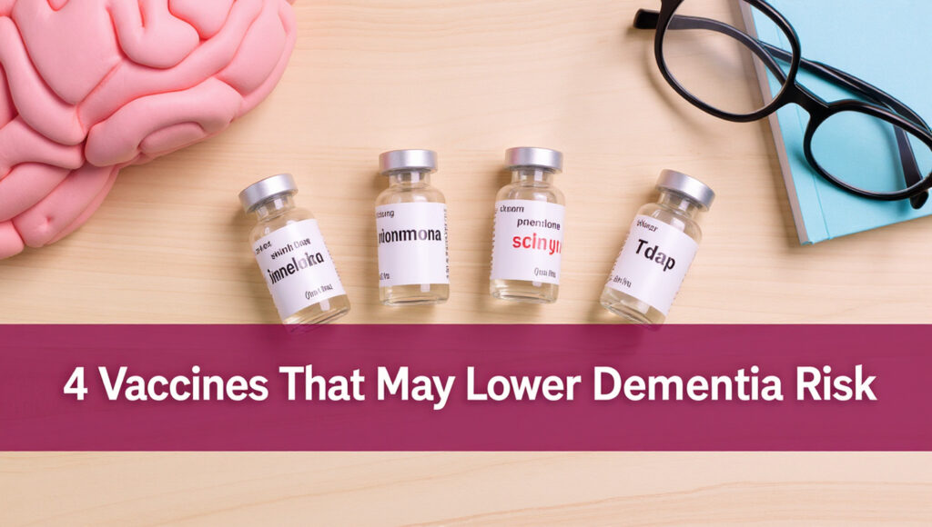 four common vaccines for dementia risk reduction displayed together