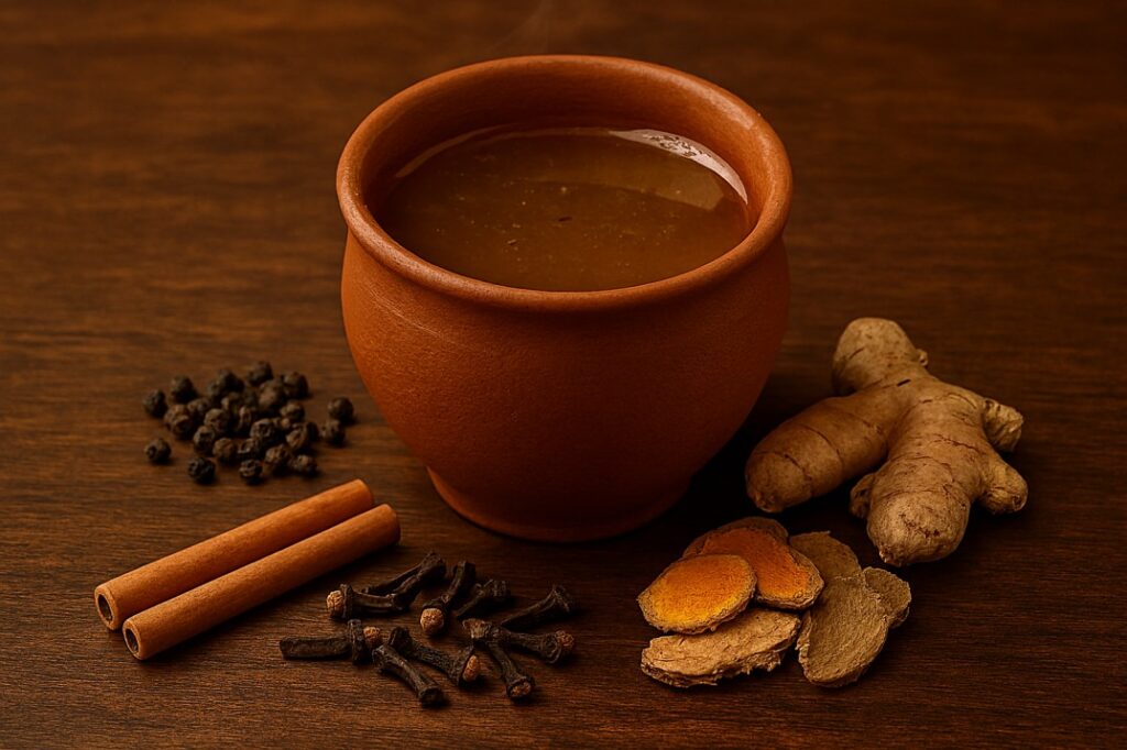 herbal kadha immunity-boosting drink for monsoon