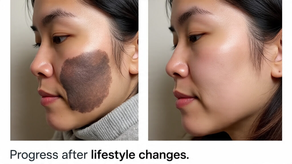 skin changes diabetes 20s before and after reversal