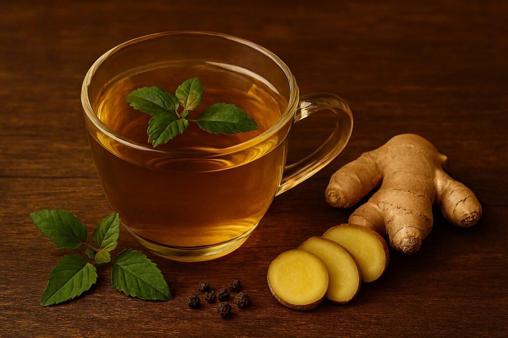 tulsi ginger tea immunity-boosting drink for monsoon