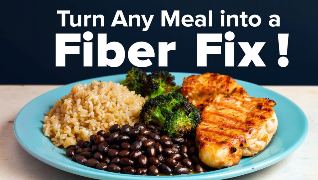 Fiber fix lunch plate with whole grains and vegetables