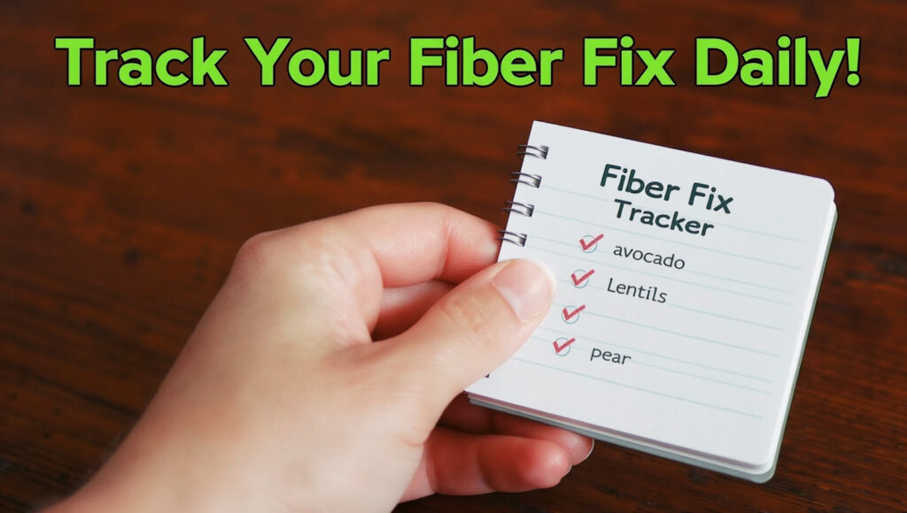 Fiber fix journal with high-fiber food checklist