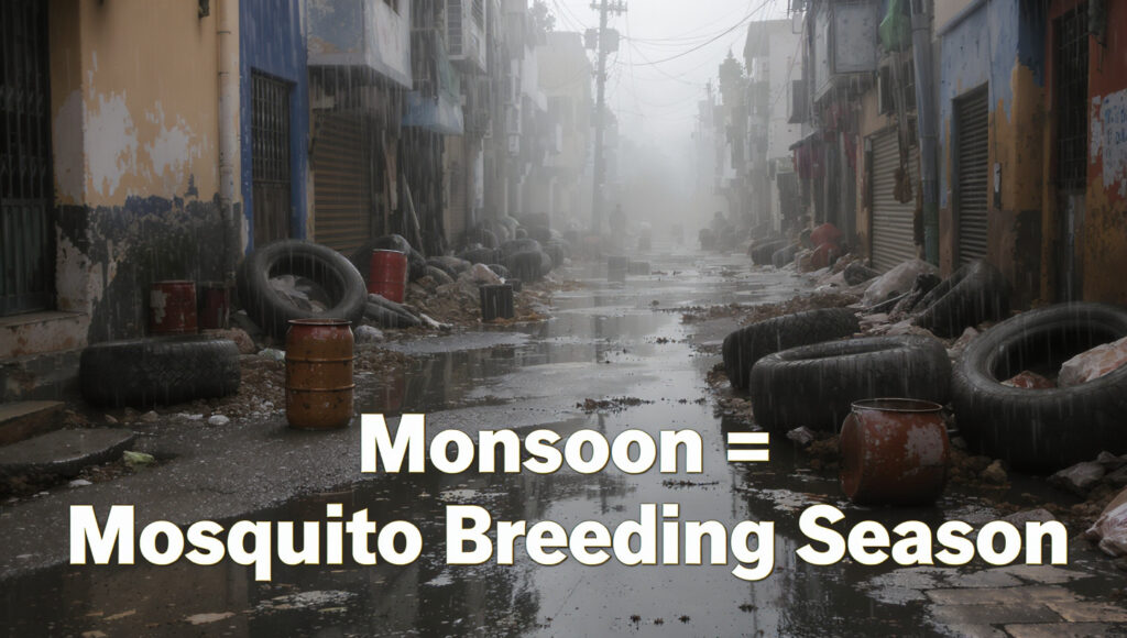 Monsoon increases chikungunya risk in india due to stagnant water