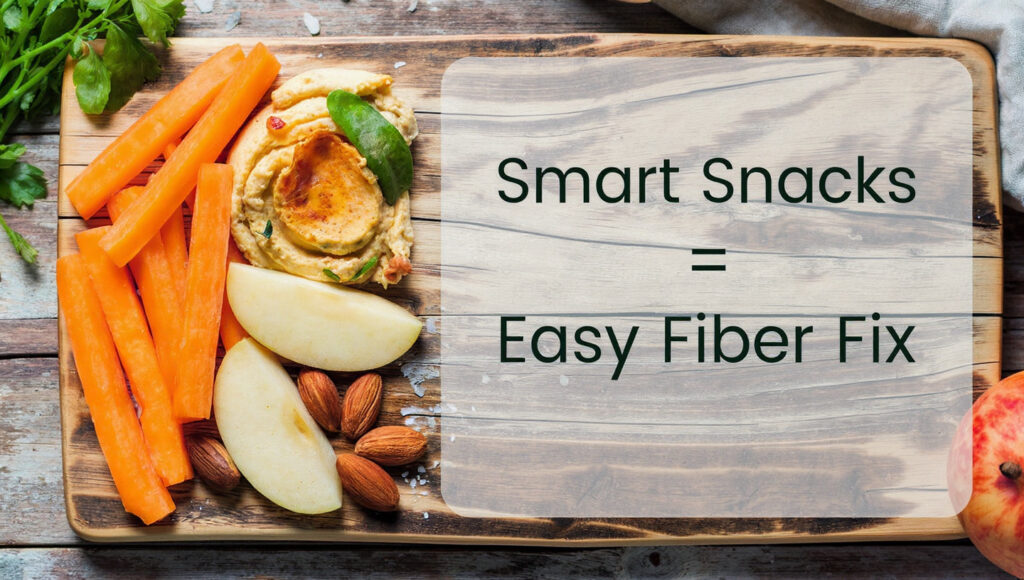  Fiber fix snack board with veggies and nuts