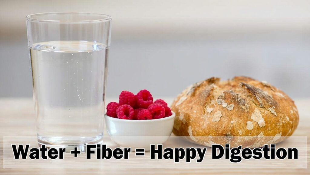 Fiber fix hydration combo with water and high-fiber foods