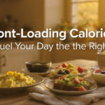 Front-loading calories with a nutrient-rich breakfast in morning sunlight