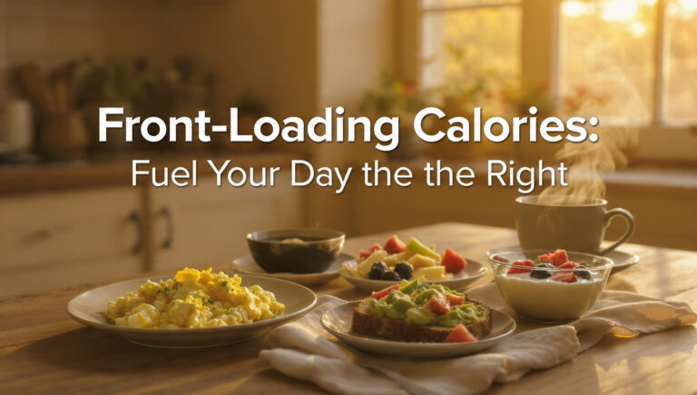 Front-loading calories with a nutrient-rich breakfast in morning sunlight